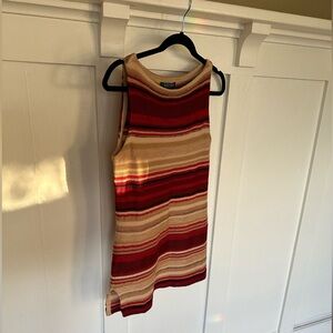 Lauren Ralph Lauren Women Size M Petite Linen Cotton Knit Striped Tunic NEW Top